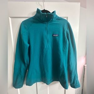 Patagonia teal quarter zip size M